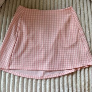 Pink Gingham Skirt